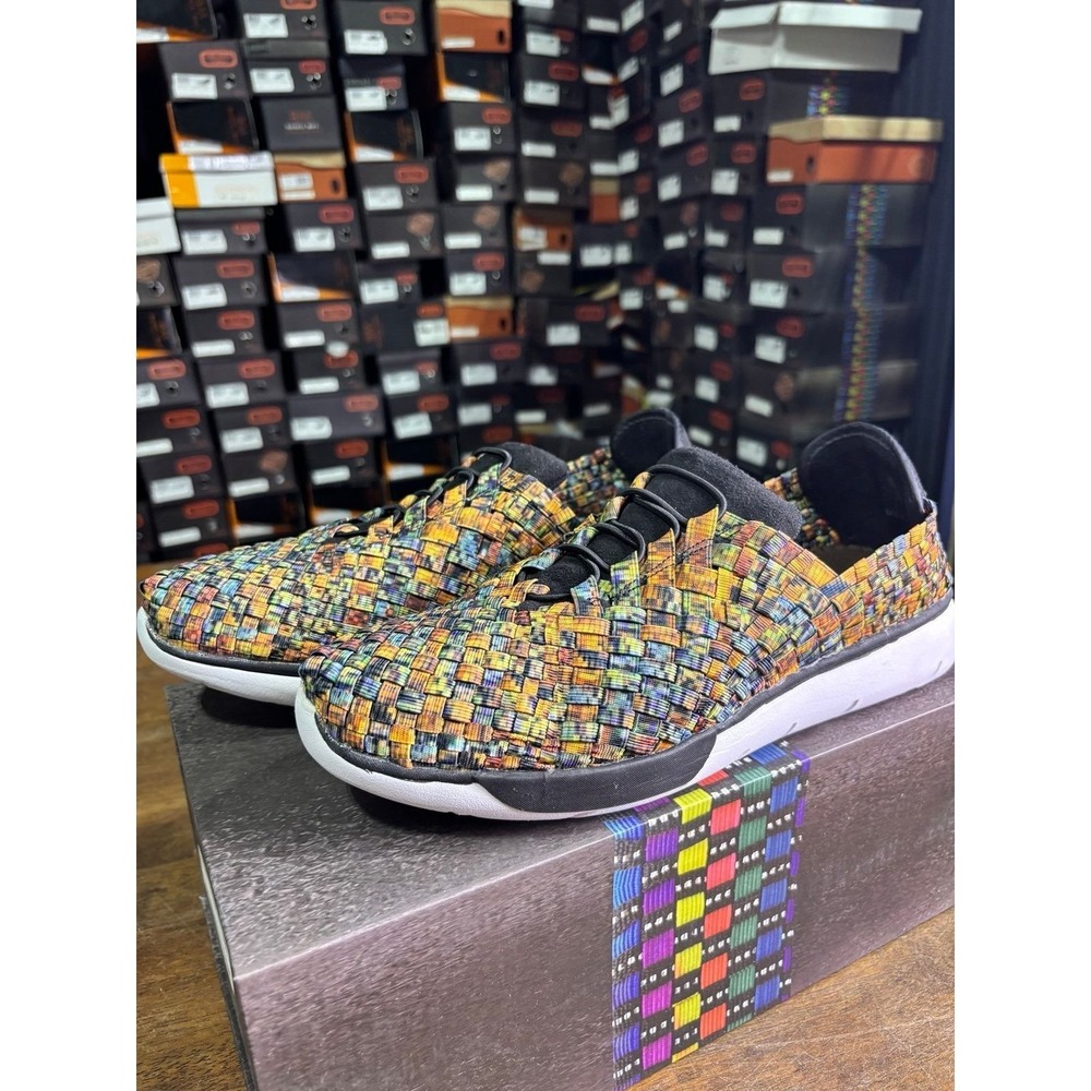 Bernie Mev Fleet Victor Heat Mens Woven Sneakers Size 43 US 10.5 Multi Color